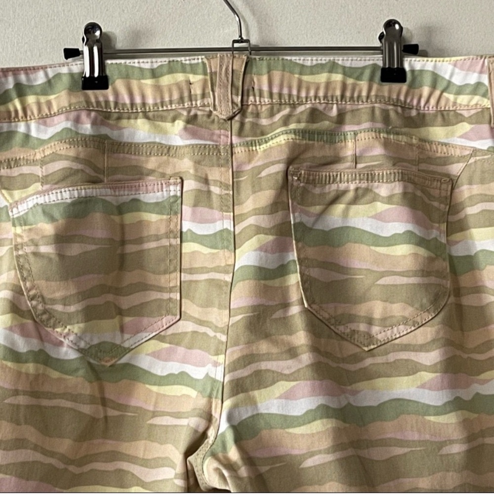 Versona Multicolor Striped High Rise Cotton Stretch Shorts XXL - Picture 7 of 8